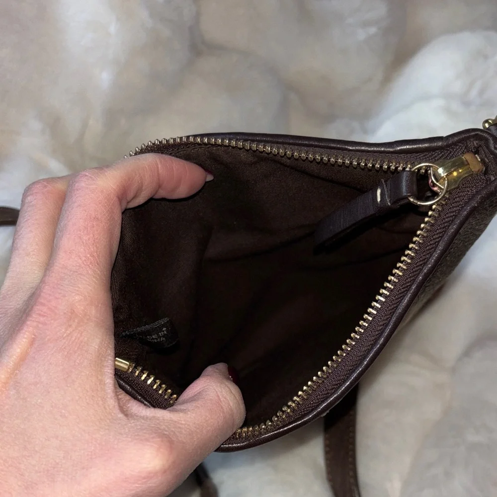 Coach Patchwork Crossbody Bag - Brown and Gold - Picture 4 of 5